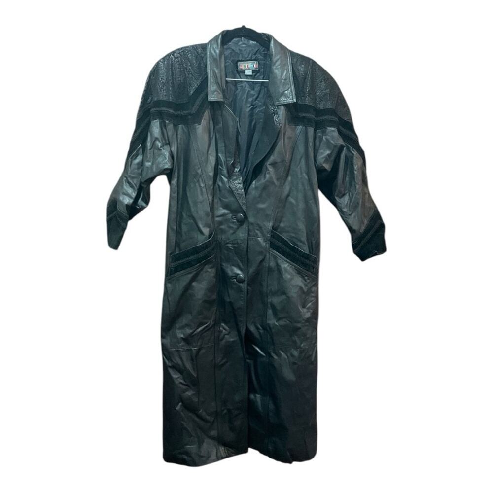 Paris Sport Club Leather Coat